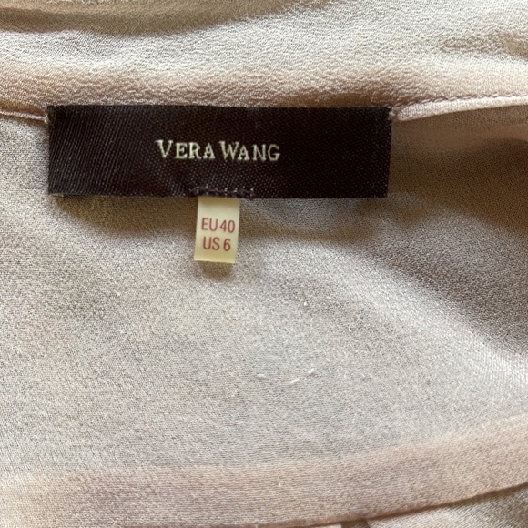 Vintage VERA WANG COLLECTION mauve pleated silk chiffon sleeveless blouse - Picture 5 of 12